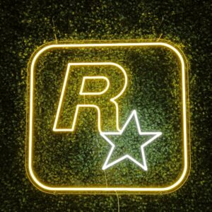 لوحة نيون Rockstar | شعار GTA المضيء