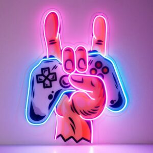 لوحة يد الألعاب النيون (Gamer Hand Neon Sign)