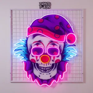 لوحة نيون جمجمة مهرج