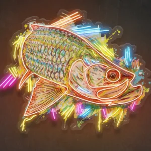 لوحة نيون سمكة فنية