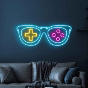 لوحة نيون نظارات جيمر
