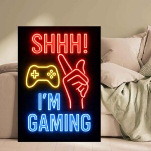 لوحة نيون شش أنا ألعب