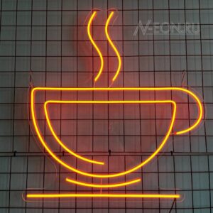 لافتة نيون فنجان قهوة