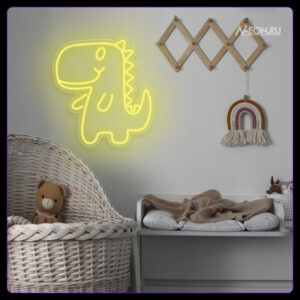 لافتة نيون ديناصور ????