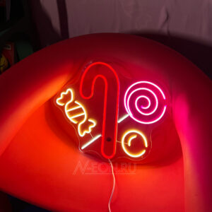 لافتة نيون "حلويات"