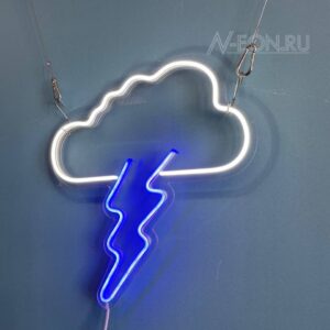 لافتة نيون عاصفة ويا غيمة صغيرة