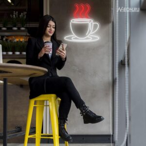 لوحة نيون كوب قهوة