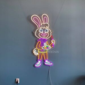 ساين نيون أرنب ويا ألوان