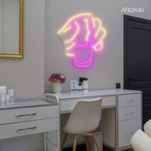 يافطة نيون إيد بأظافر وصبغ أظافر