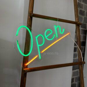 لافتة نيون "Open"