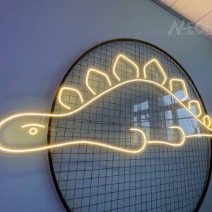 لافتة نيون ديناصور جبير