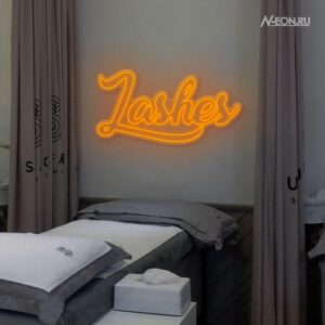 لافتة نيون Lashes بخط مجسم