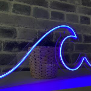 لافتة نيون "موجة"