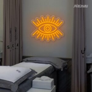 يافطة نيون عين ويا رموش