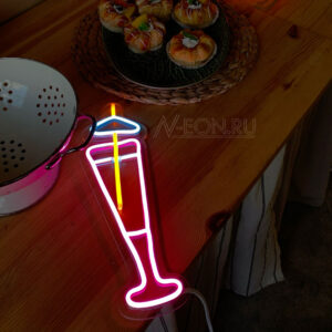 لافتة نيون "كوكتيل ويا شمسية"