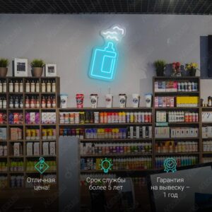 يافطة نيون ڤيب ويا دخان