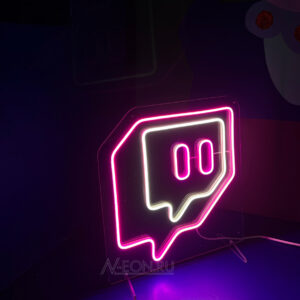 يافطة نيون "Twitch"