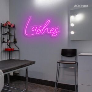 لافتة نيون رموش