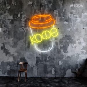 لافتة نيون كوب قهوة