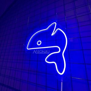 لافتة نيون على شكل حوت ??????