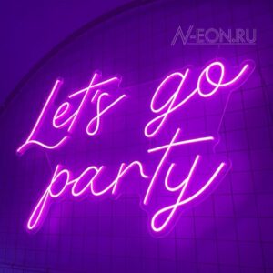 يافطة نيون Let’s go party