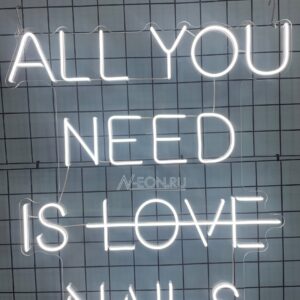 يافطة نيون All you need is nails