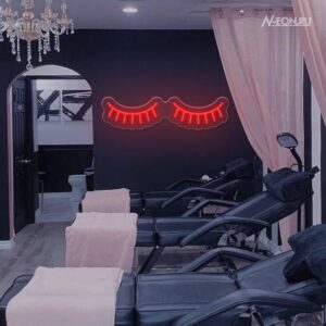 لافتة نيون رموش