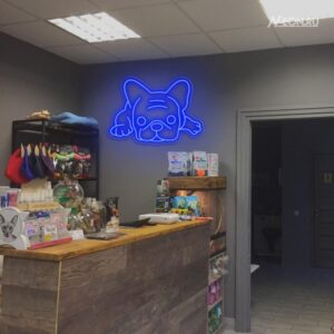 لافتة نيون بولدوغ عراقي