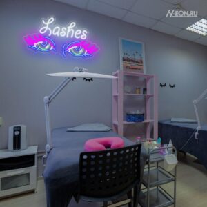 لافتة نيون للحايط لستوديو رموش - Lashes