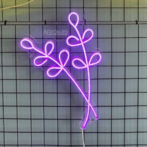 يافطة نيون وردة اللافندر