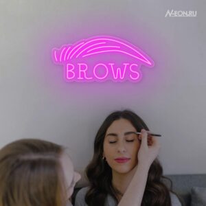 لافتة نيون بتصميم حواجب Brows