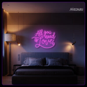 لافتة نيون All you need is love