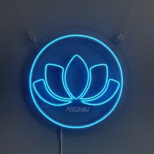 لافتة نيون بتلات وردة اللوتس