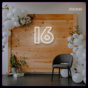 أرقام نيون - 16 - لحفلة عيد الميلاد