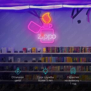 لافتة نيون جداحة Zippo