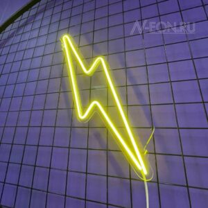 لافتة نيون صاعقة حادّة