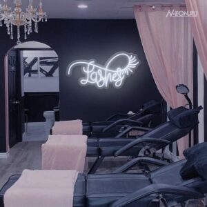 يافطة نيون Lashes بـ رموش