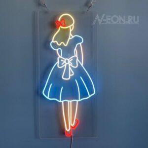 لافتة نيون أليس في بلاد العجائب